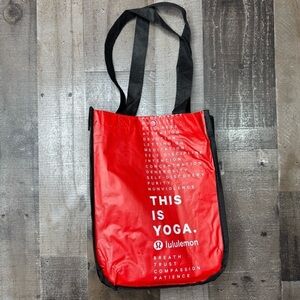 Lululemon Small Reusable Red Yoga Tote